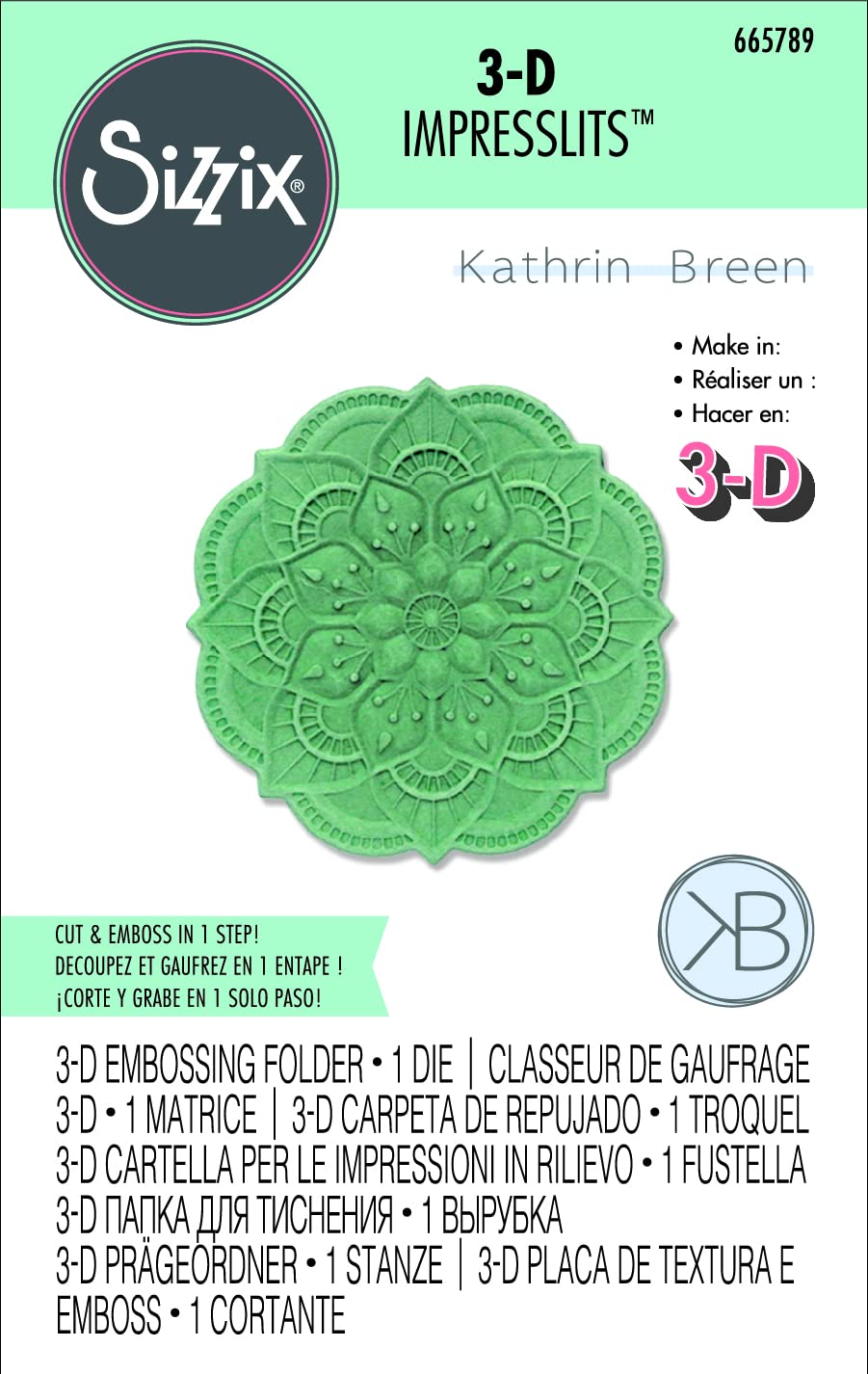 Sizzix 3-D Impresslits Folder Adornment by Kath Breen | 665789 | Chapter 4 2022 Emboss, Grey