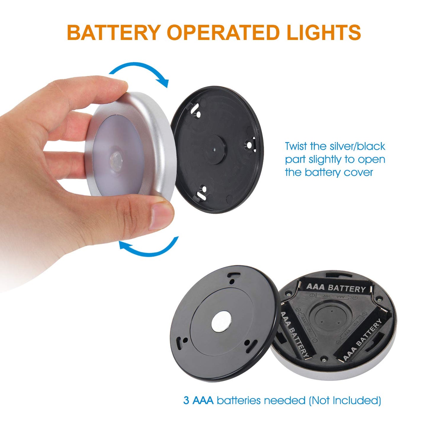 GAGAYA Battery Operated Motion Sensor Light Indoor, LED Closet Lights, Battery Night Light Wireless, Stick on Wall Lamps for Pantry, Cabinet, Wardrobe, Kitchen, Stairs, Steps, Hallway