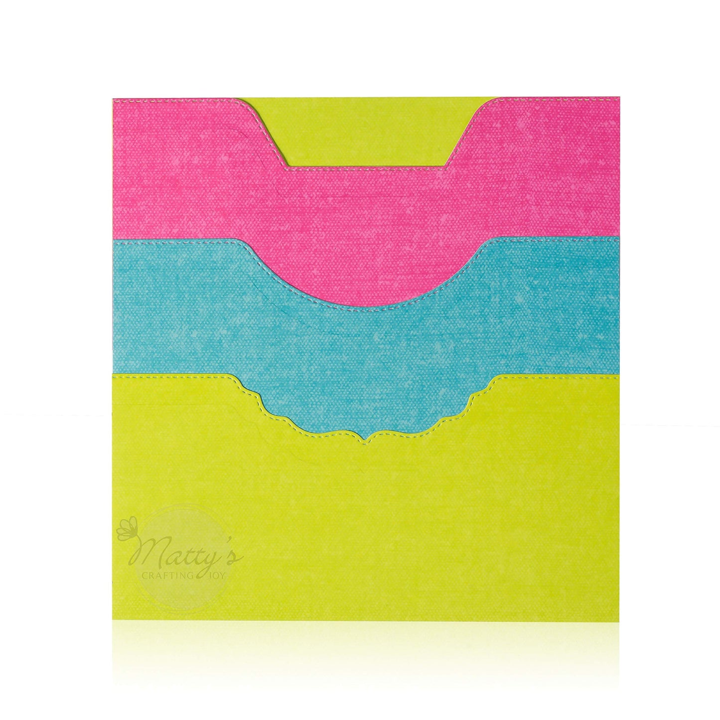 Stitched Notch Borders Die Cut Set of 3 - Edge Dies for Pockets, Metal Cutting Dies for Card Making, Scrapbooking, Paper Crafting - by Matty's Crafting Joy