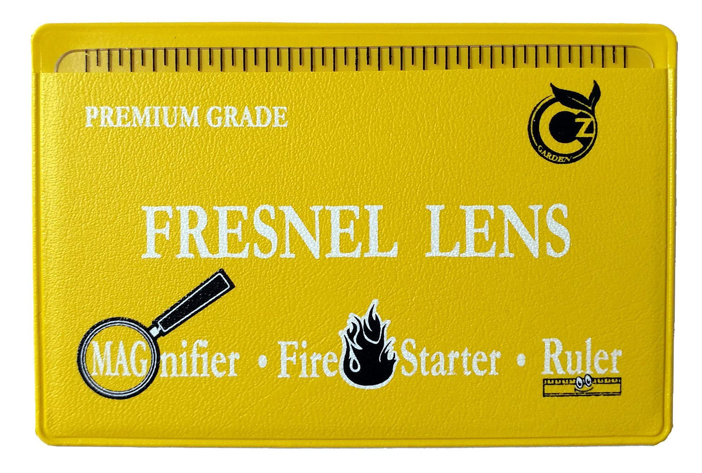 Fresnel Lens 4X Magnifier Pocket Wallet Credit Card Size • Ruler - Unbreakable Plastic for Home Office Classroom & Outdoor EDC Survival Kit Bushcraft (10 pack Ruler/Magnifier - Yellow)
