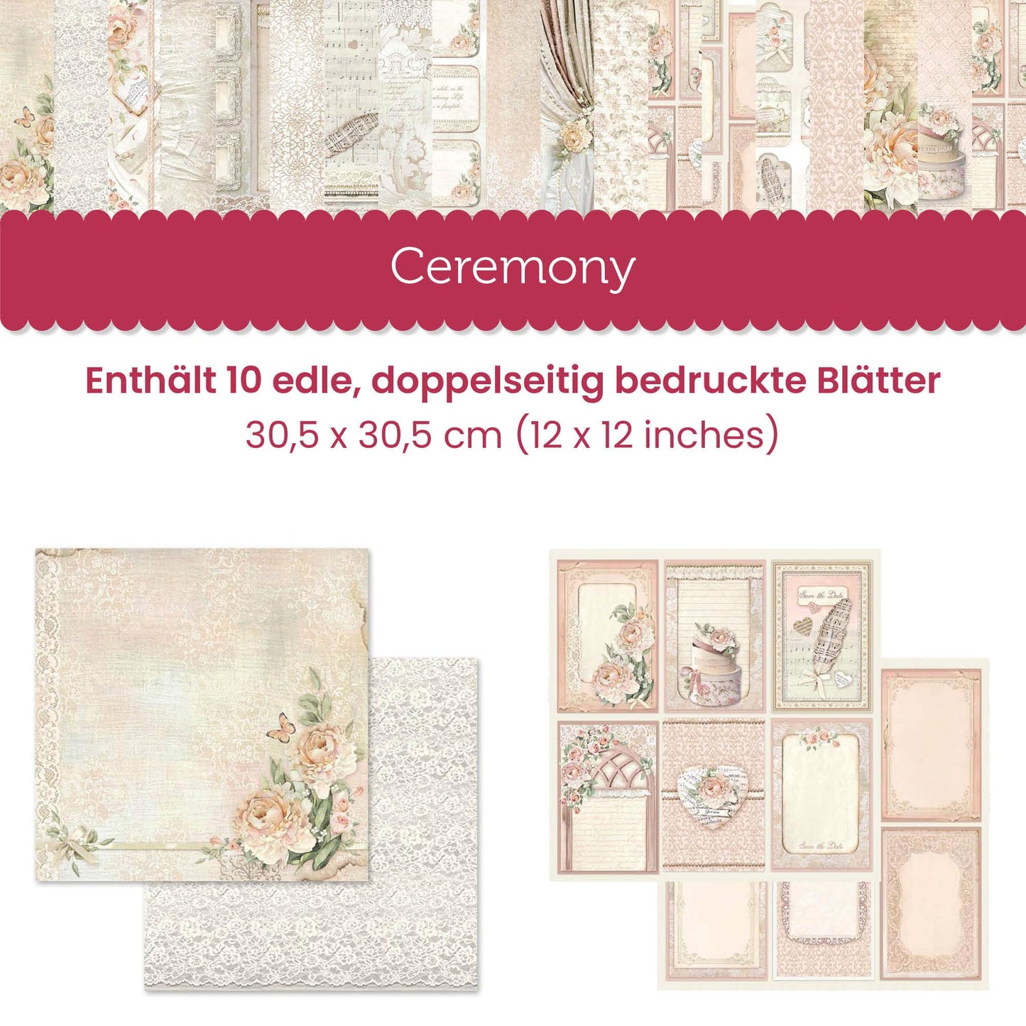 Stamperia Intl Scrapbooking Paper, Multi-Colored 10 Pack