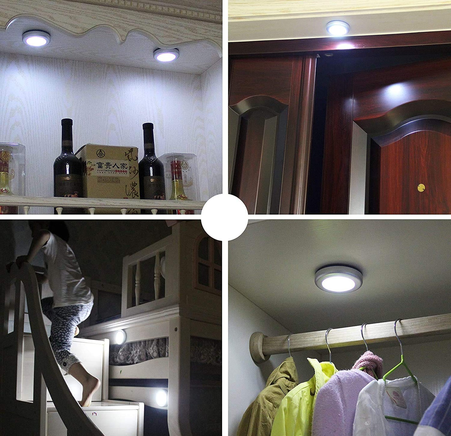 GAGAYA Battery Operated Motion Sensor Light Indoor, LED Closet Lights, Battery Night Light Wireless, Stick on Wall Lamps for Pantry, Cabinet, Wardrobe, Kitchen, Stairs, Steps, Hallway