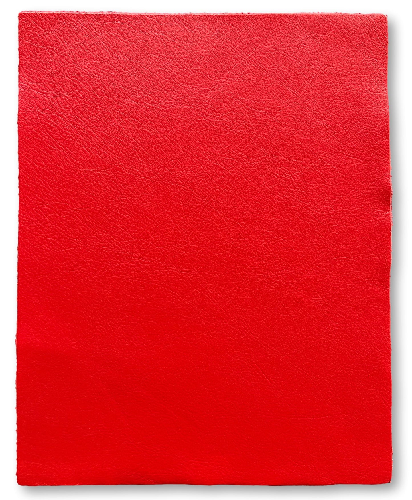 Natural Grain Cow Leather: 8.5'' x 11'' Pre Cut Leather Pieces (Red, 1 Piece)