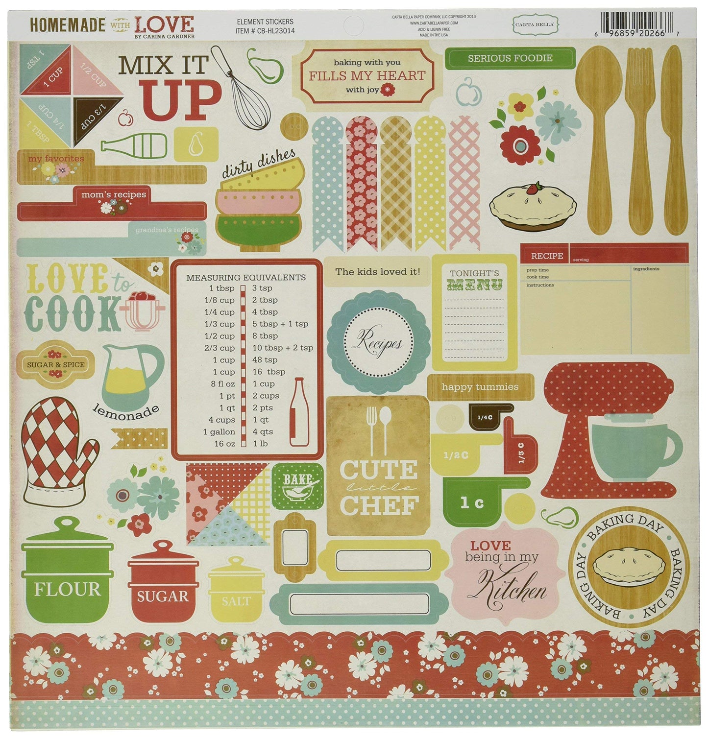 Echo Park Paper Company CB-HL23016 Homemade with Love kit Original Version, 12-x-12-Inch