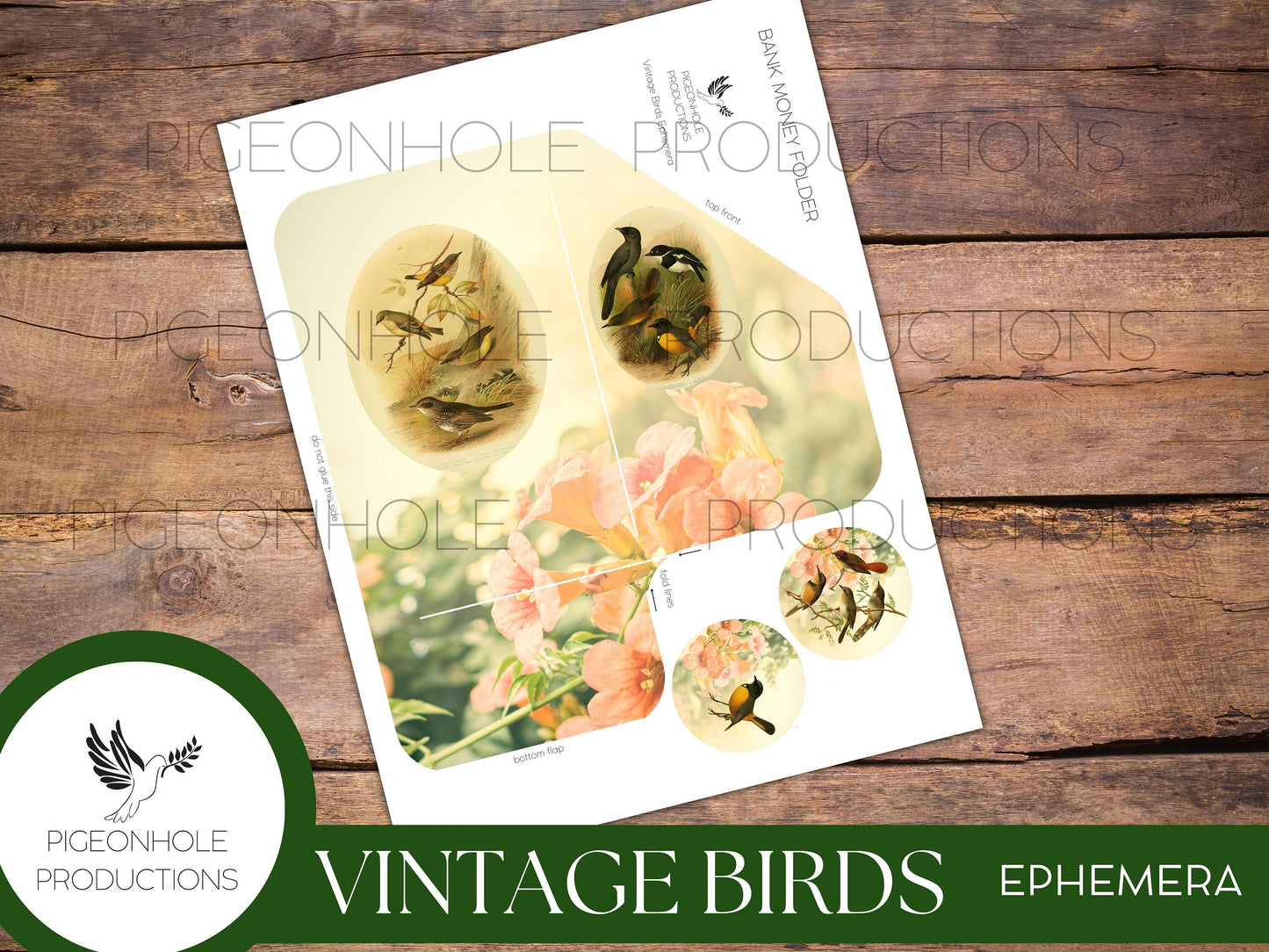 Vintage Birds EPHEMERA, printable, for junk journals, scrapbooking, papercrafts, cardmaking, tags, ephemera