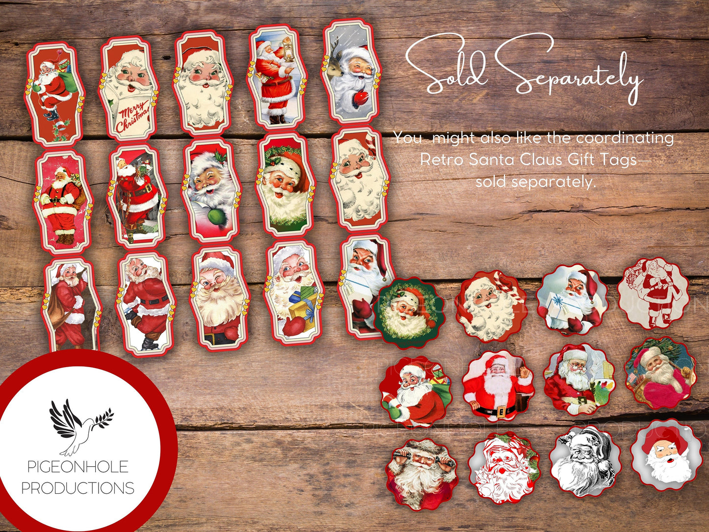 Retro Christmas Junk Journal Paper & Envelopes STRIPES—PRINTABLE—7 sheets with coordinating envelopes—for journal making and paper crafting