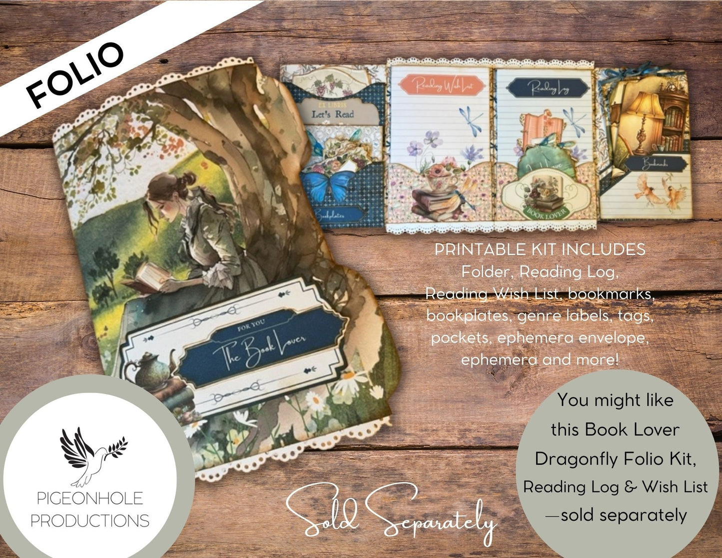 Faux Postage Stamps Ephemera BUNDLE, includes 5 kits include Autumn Fall, Christmas, Book Lover, Bunnies & Roses stamps for journals, crafts
