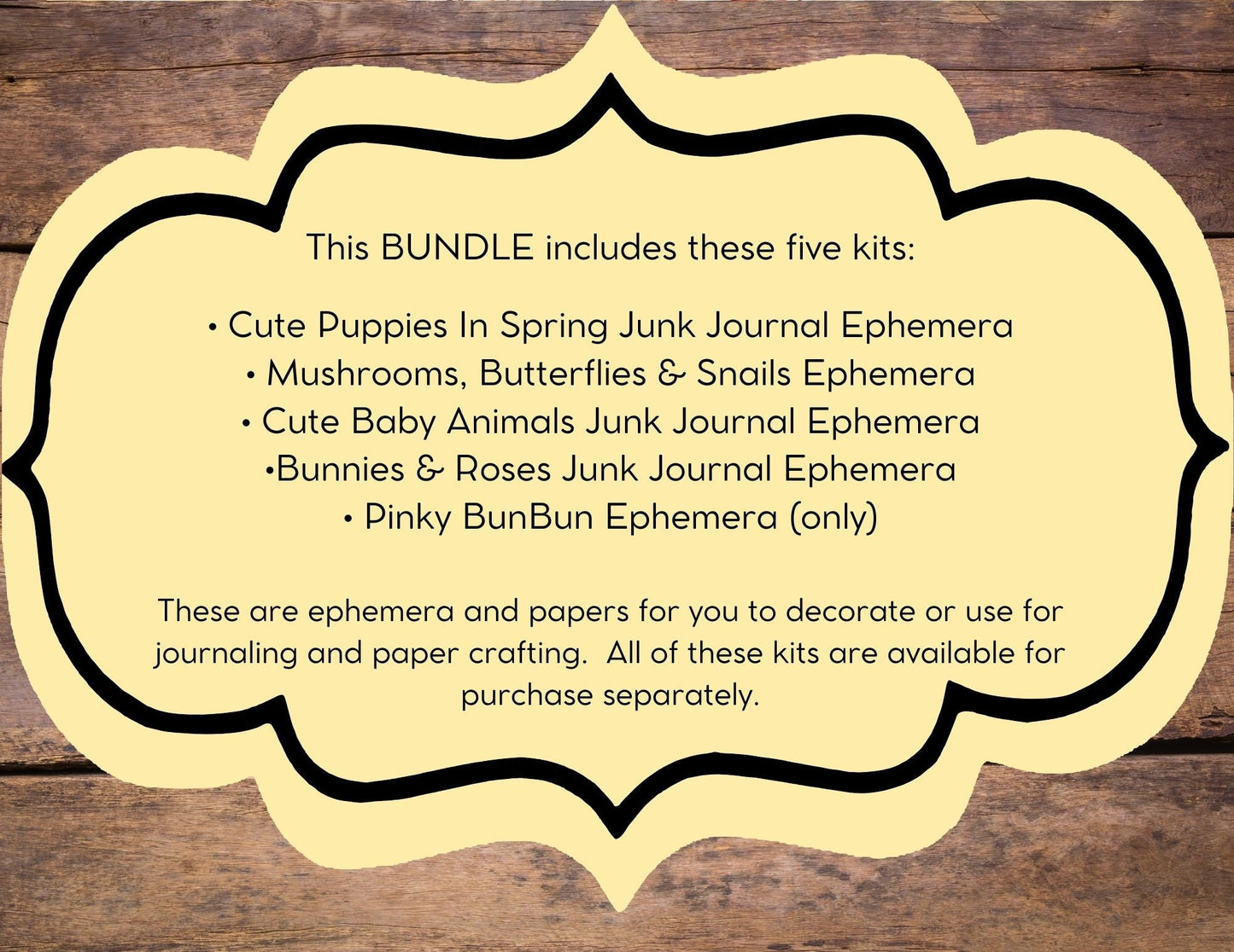 Spring Critters Junk Journal Ephemera BUNDLE, includes 5 kits of tags, tucks, pockets, labels, fussy cuts, envelopes, papers, more!