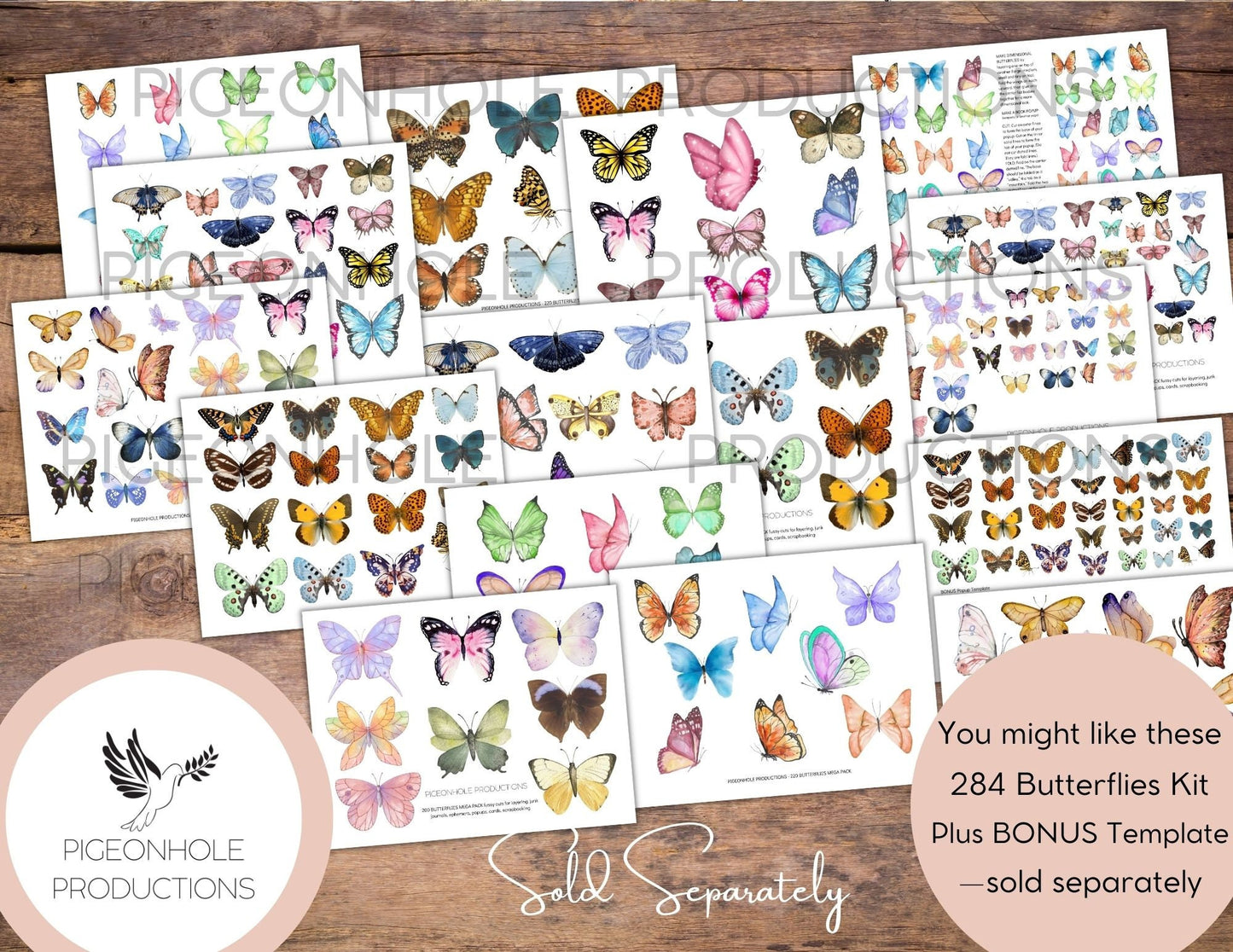 Spring Critters Junk Journal Ephemera BUNDLE, includes 5 kits of tags, tucks, pockets, labels, fussy cuts, envelopes, papers, more!