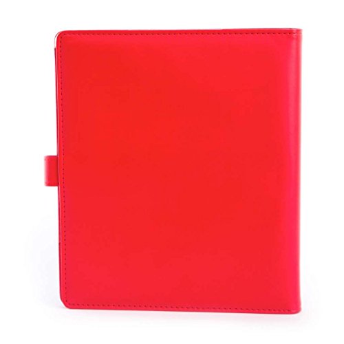 American Crafts DCWV Moment Maker Planner - 6-Ring System Binder - Red, 7.9" x 9.6", Built-in Pockets, Magnetic Closure