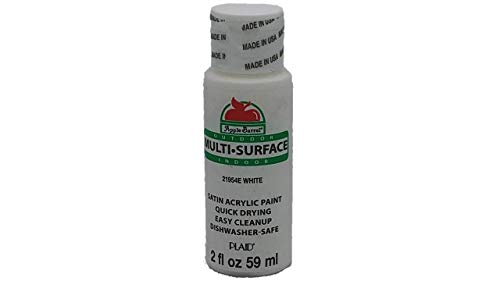 Apple Barrel Satin Acrylic Multi-Surface Paint Set - Black and White (2 Ounces Each)