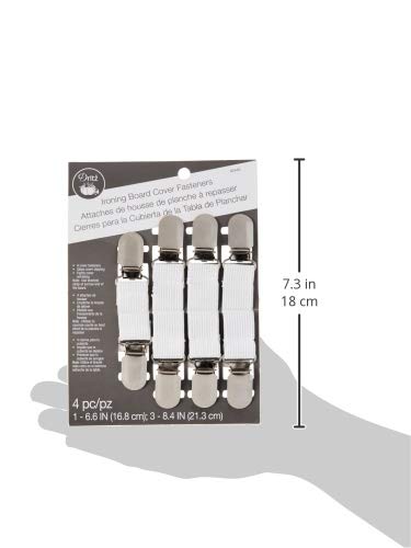 Dritz Clothing Care 82446 Ironing Board Cover Fasteners (4-Count) , White