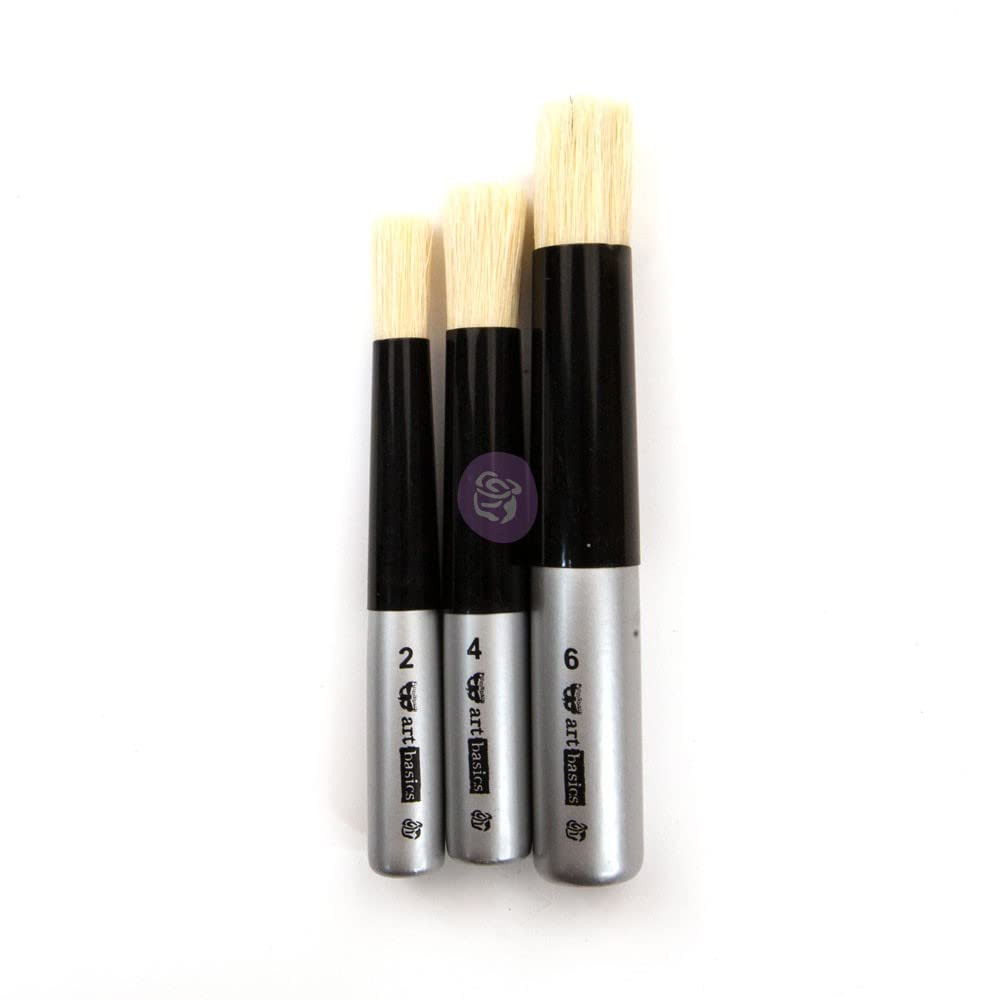 Prima Marketing Art Basics-Dabbing Brush Set of 3