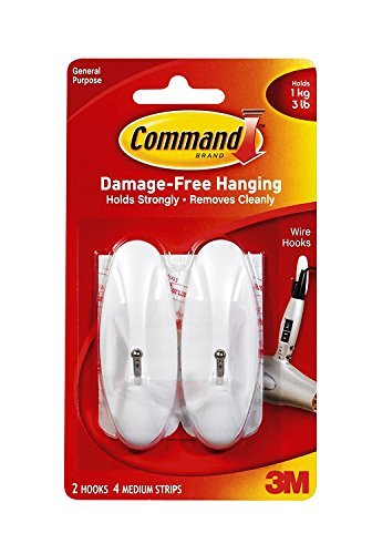 Command Medium Wire Hooks, 8-Hook