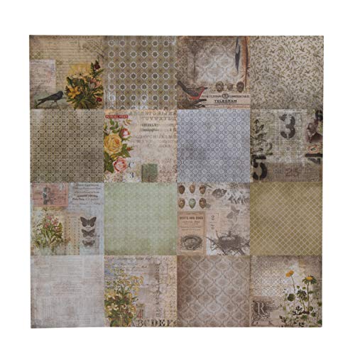 Wallflower Paper Stash by Tim Holtz Idea-ology, 36 Sheets, Double-Sided Cardstock, Various Sizes, Multicolored, TH93110