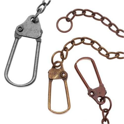 Tim Holtz Idea-ology Metal Swivel Clasps, 12 Clasps per Pack, 2-3/4 and 3-3/4 Inches, Antique Finishes, TH92677