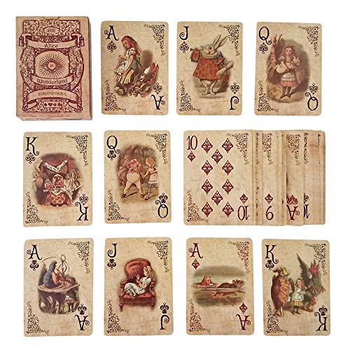 ASVP Shop Alice In Wonderland Playing Cards - Full Set is Ideal for Themed Parties, Props, Theme, and Games