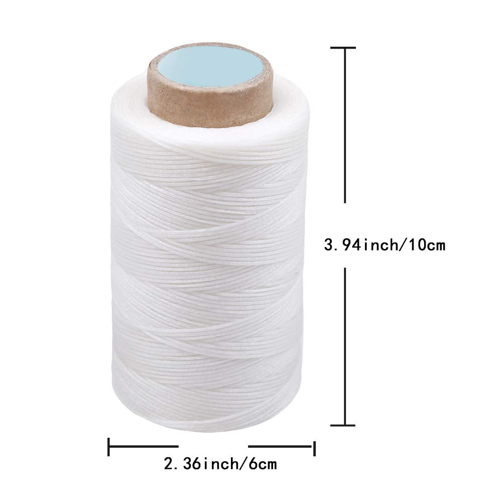 Colorful 284Yards Leather Sewing Waxed Thread-Practical Long Stitching Thread for Leather Craft DIY/Bookbinding/Shoe Repairing/Leather Projects