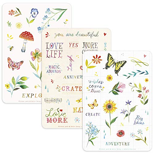 Katie Daisy Planner Stickers (6 unique sheets, 168 stickers): Daydream Pack