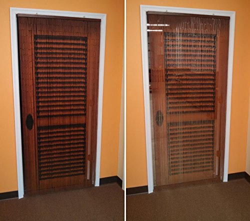 ABeadedCurtain Real 125 Strands 4000 Bamboo Beads Louver Door Beaded Curtain 38% More Strands Handmade (+Hanging Hardware)