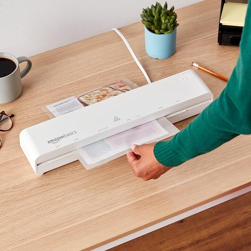 Amazon Basics 12-Inch Thermal Laminator Machine, White