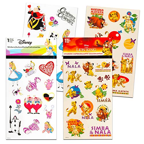 Classic Disney Stickers Party Favors Mega Assortment ~ Bundle Includes 16 Disney Sticker Sheets Featuring Bambi, 101 Dalmatians, Lion King, Jungle Book, Pinocchio, and More (Over 200 Stickers!)