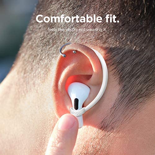 elago Ear Hooks Designed for AirPods Pro 2nd gen, AirPods Pro, Designed for AirPods 3 & 2 & 1, Earbuds Accessories, Anti-Slip, Ergonomic Design, Comfortable Fit (White) [US Patent Registered]