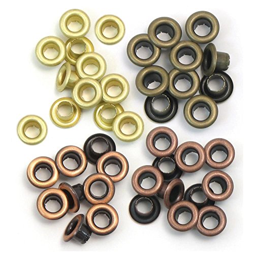 We R Memory Keepers Eyelets for Scrapbooking, Warm Metal, Standard (41583-1)