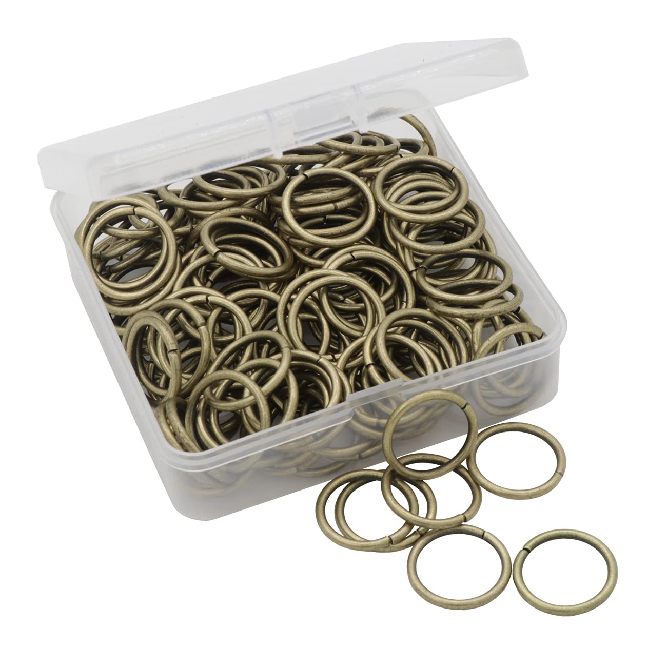 Auvoau 100Pcs Open Jump Rings 20mm Bronze Jewelry Connectors for Jewelry Findings Making Supplies,Bracelets,Keychain,Necklace,Anklets,Arts and Crafts (Bronze)