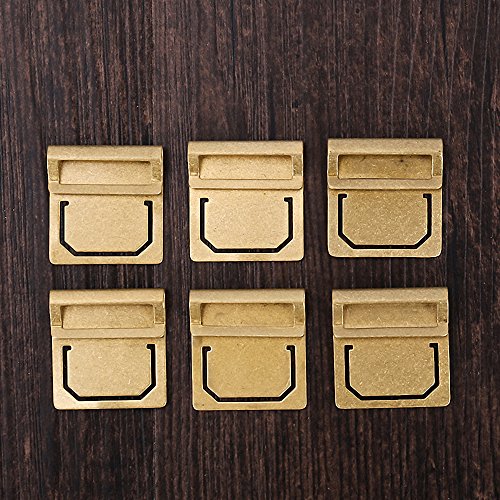 JoyTong Brass Index Clip - Paper Tabs File Bookmarks Page Clip,Pack of 6