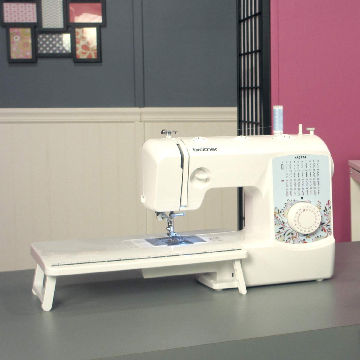 Brother Sewing and Quilting Machine, XR3774, 37 Built-in Stitches, Wide Table, 8 Included Sewing Feet