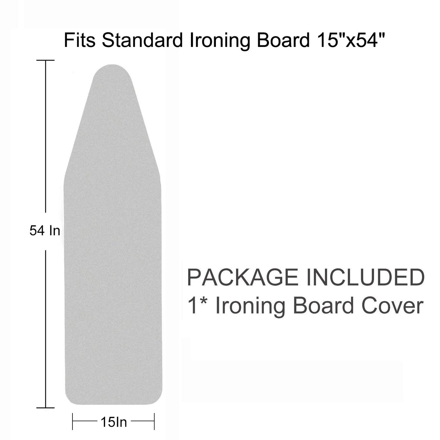 CBROSEY Ironing Board Cover and Pad Silicone Coated Ironing Board Cover Resists Scorching and Staining with Elasticized Edges Fits Standard - 15"x54"