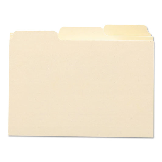 Smead Index Card Guide, 5"W x 3"H, with blank 1/3-Cut Tabs, Manila, 100 per Box (55030)