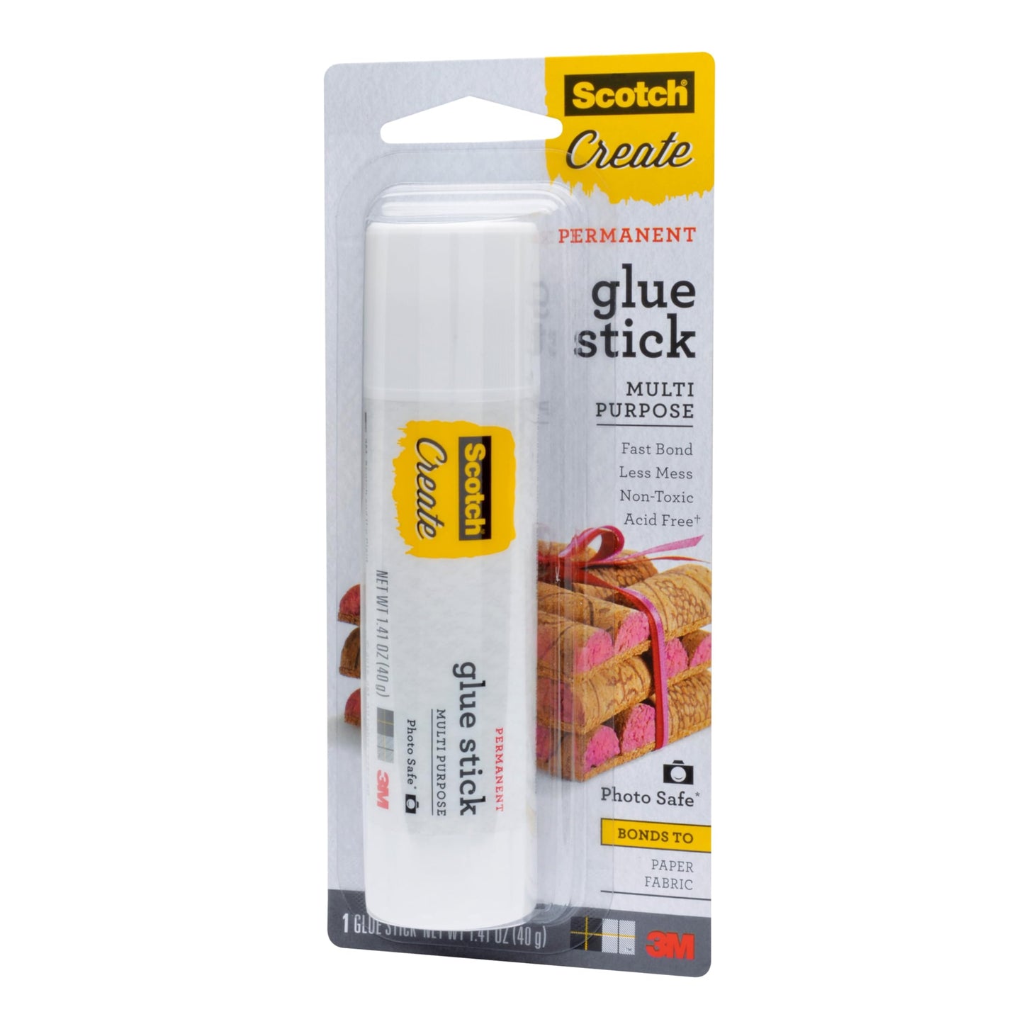 Scotch Glue Stick, Acid Free and Photo Safe 1.41 oz, (Pack of 4) (Packaging May Vary)