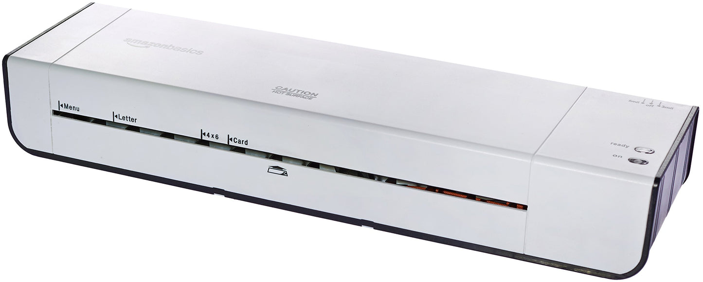 Amazon Basics 12-Inch Thermal Laminator Machine, White