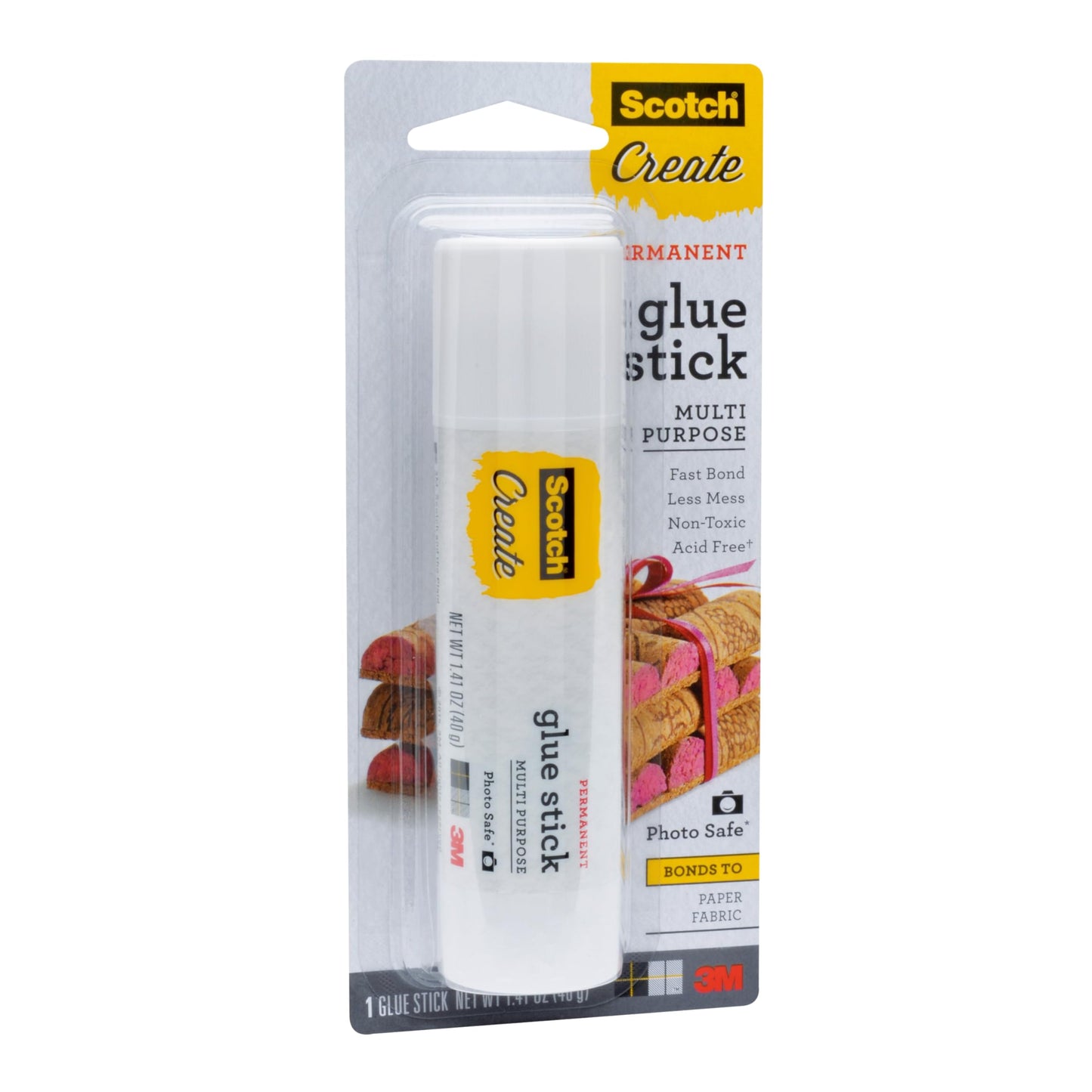 Scotch Glue Stick, Acid Free and Photo Safe 1.41 oz, (Pack of 4) (Packaging May Vary)