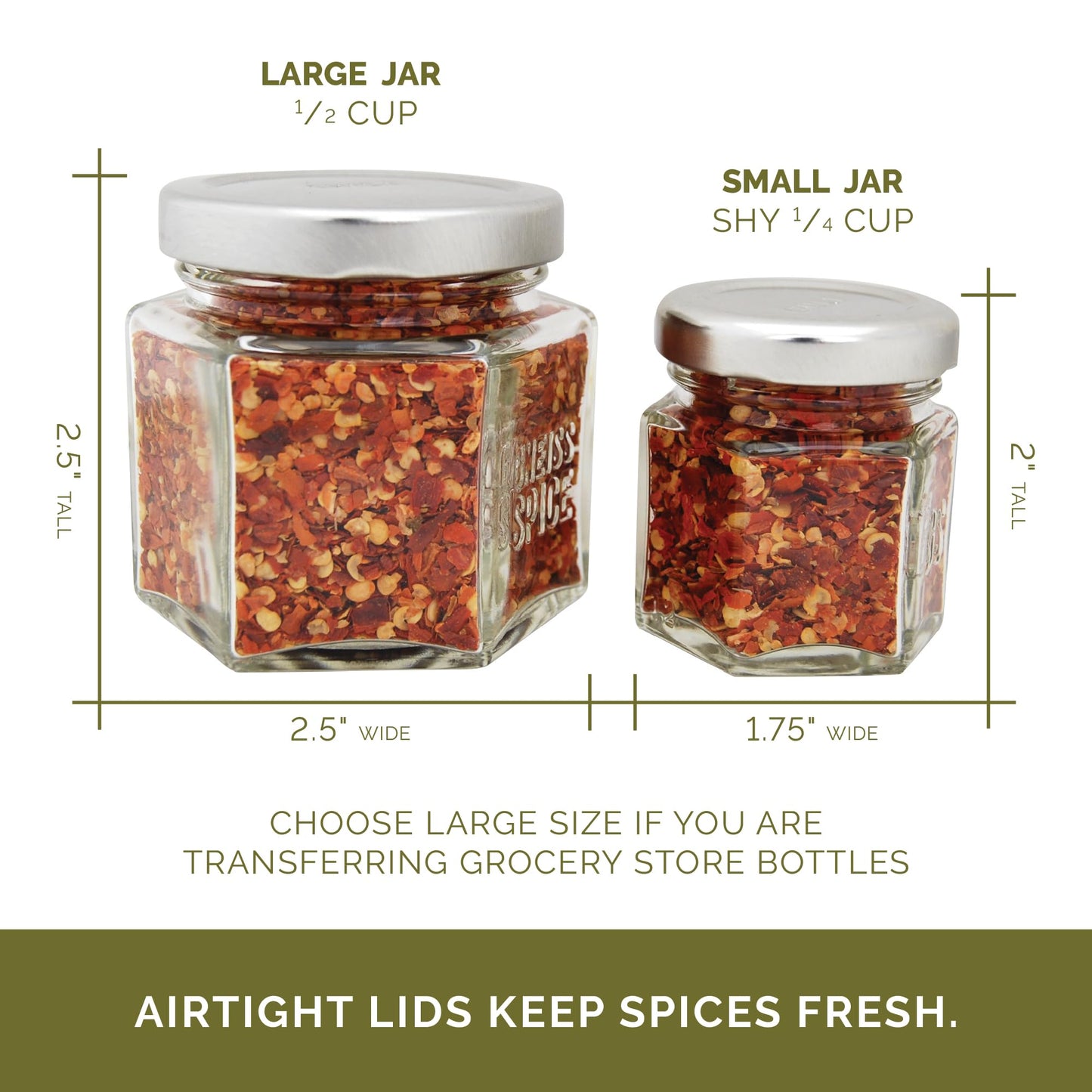 Gneiss Spice Magnetic Jars: Includes 12 Large Empty Glass Jars (4 oz), Magnetic Metal Lids & Spice Labels | Create a Hanging Spice Rack on Your Fridge