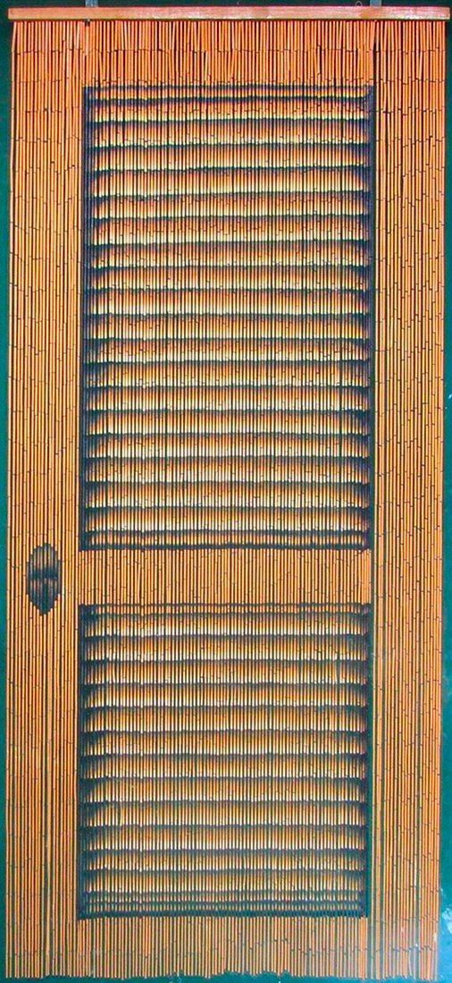 ABeadedCurtain Real 125 Strands 4000 Bamboo Beads Louver Door Beaded Curtain 38% More Strands Handmade (+Hanging Hardware)