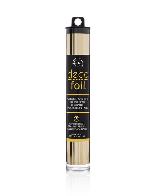 iCraft Deco Foil, 5 Transfer Sheets, 6" x 12", Champagne