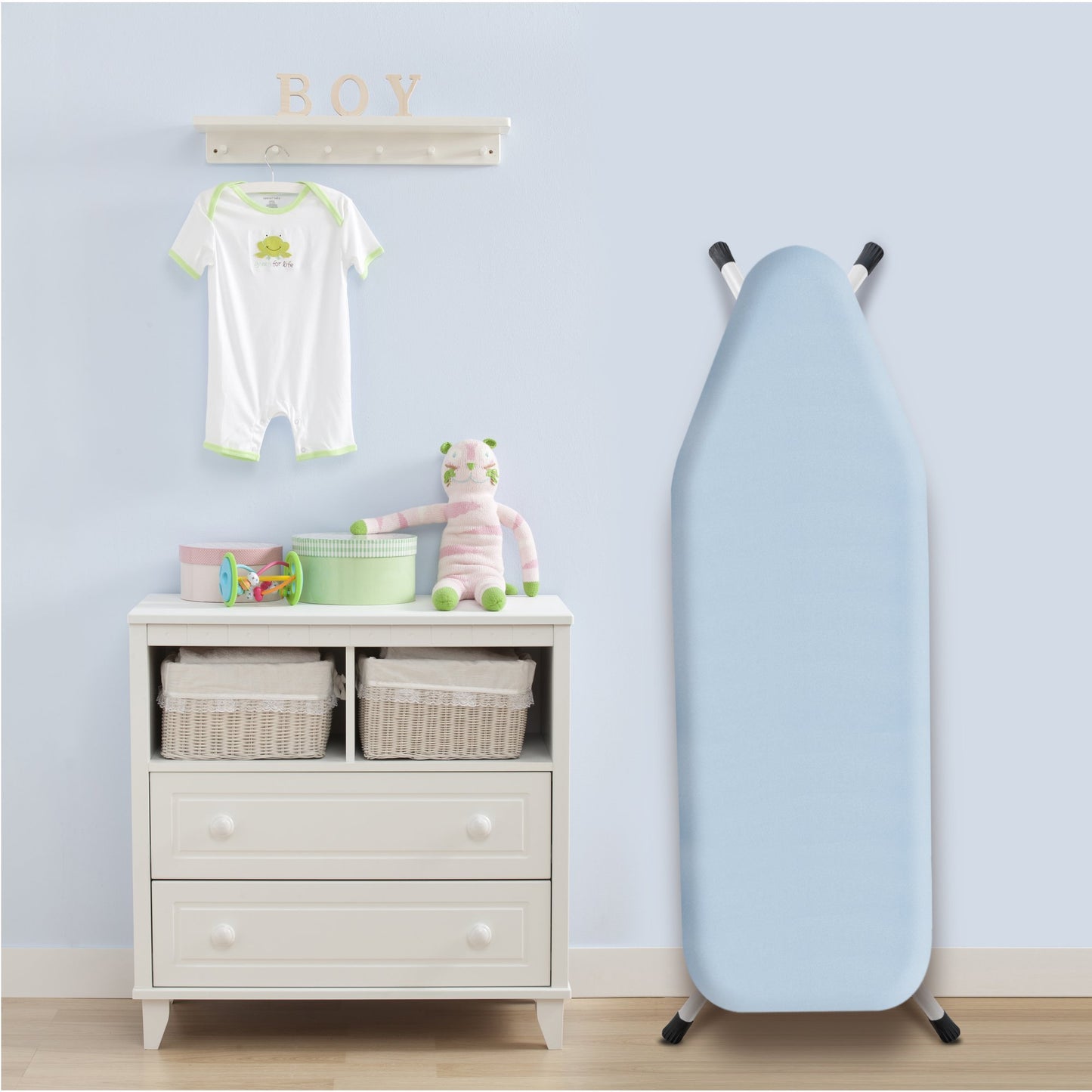 Utopia Home Ironing Board Cover and Pad - Silicone Coated Extra Thick Pad - Scorch Resistant and Heat Reflective - 15" x 54" - Light Blue (Single Pack)