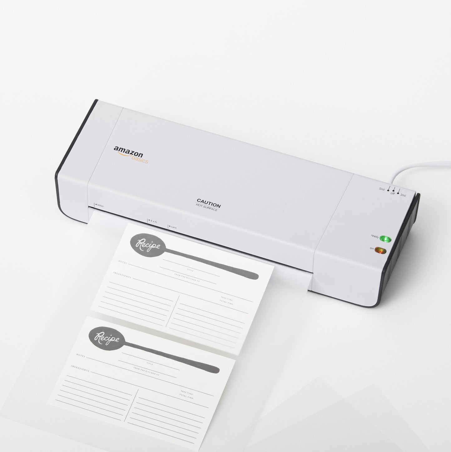 Amazon Basics 9-Inch Thermal Laminator Machine, White