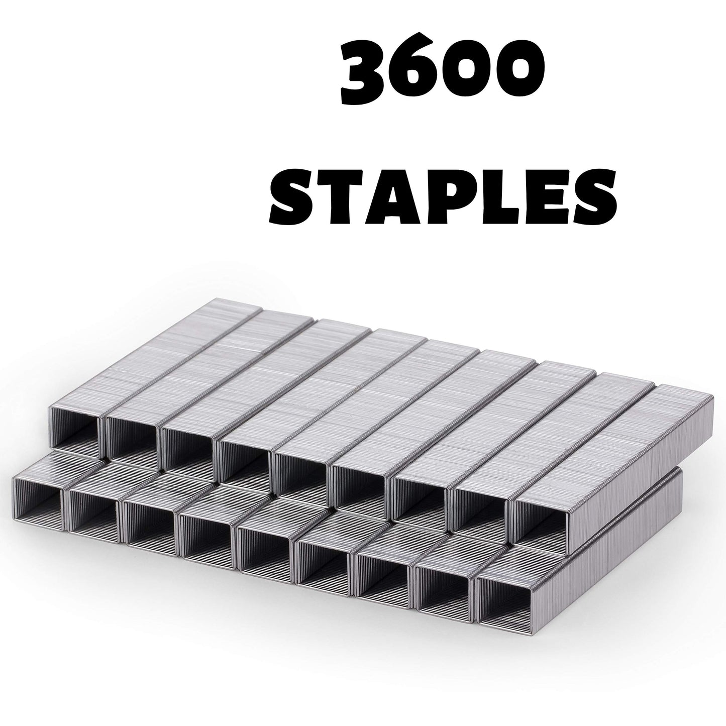 Mr. Pen- Staples, Heavy Duty Staples, 3600 Pc, 60 Sheet Capacity Staple, 3/8 inch Length, Staples for Stapler, Staples Office Supply, Office Staple, Paper Staple, One Touch Staple, Strip, Large Staple