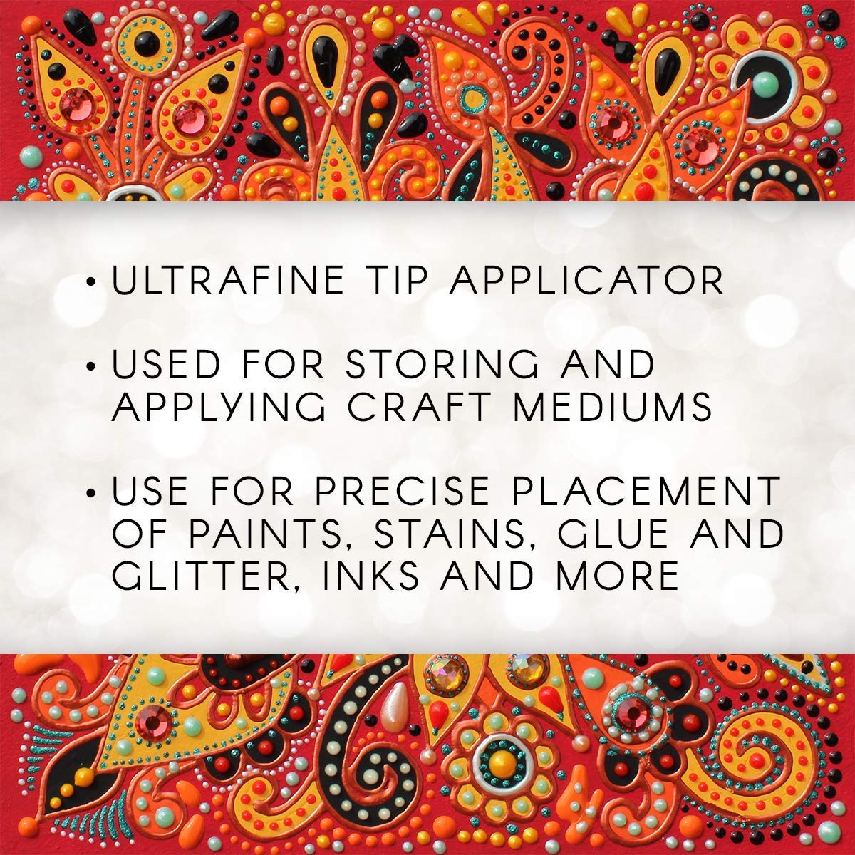 Darice Ultrafine Tip Applicator Bottle, 20ml, 4 Count (Pack of 1), Clear, 2 Ounce