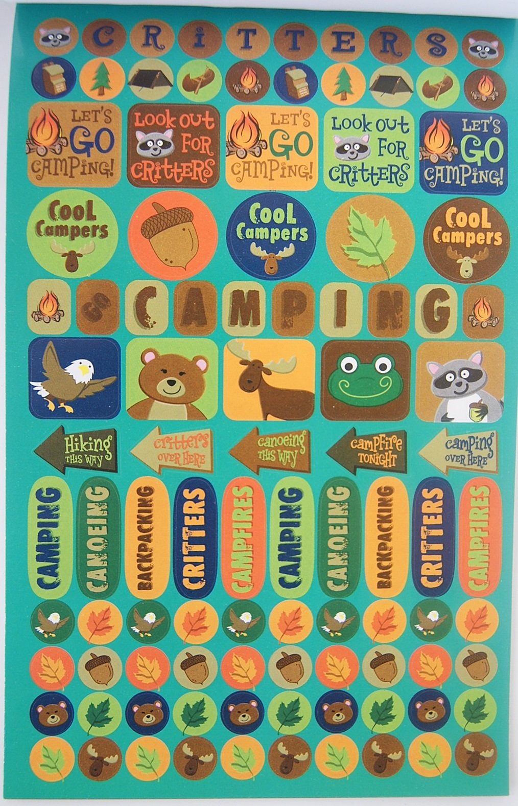 Darice Critter Camp Sticker Book for Kids - 600 Stickers for Camping Crafts, Party Favors