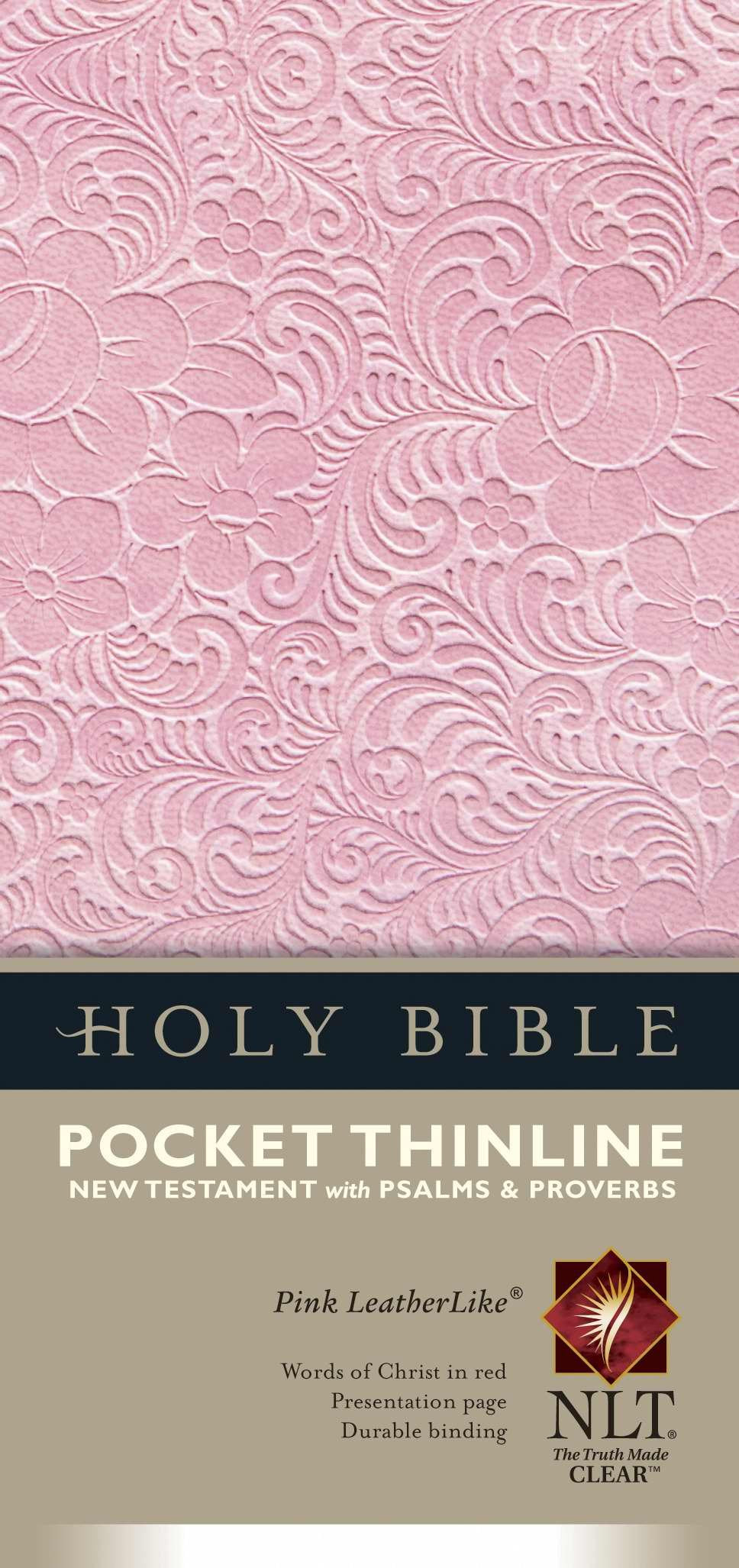 Pocket Thinline New Testament with Psalms & Proverbs NLT (Red Letter, LeatherLike, Pink)