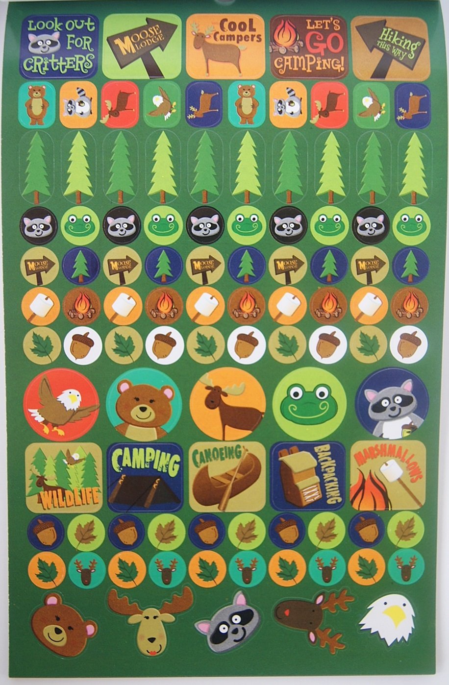 Darice Critter Camp Sticker Book for Kids - 600 Stickers for Camping Crafts, Party Favors