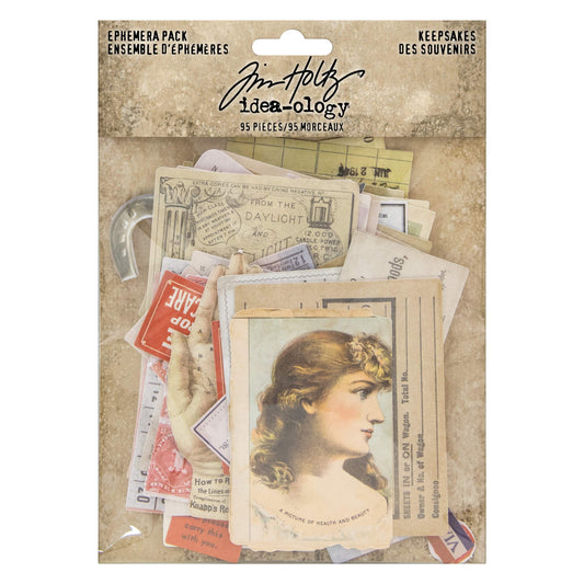 Tim Holtz, Advantus Ephemera Pack Keepsakes Printed Memorabilia, multicolor, Original Version