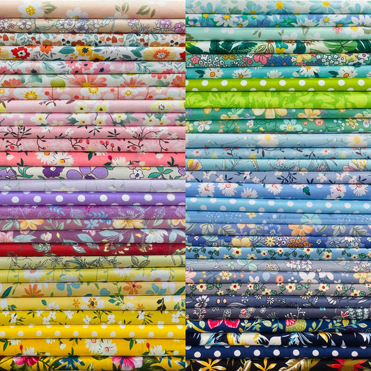 8" x 8" 25 PCS 100% Cotton Fabric Bundles for Quilting Sewing DIY & Quilt Beginners, Quilting Fabric Squares