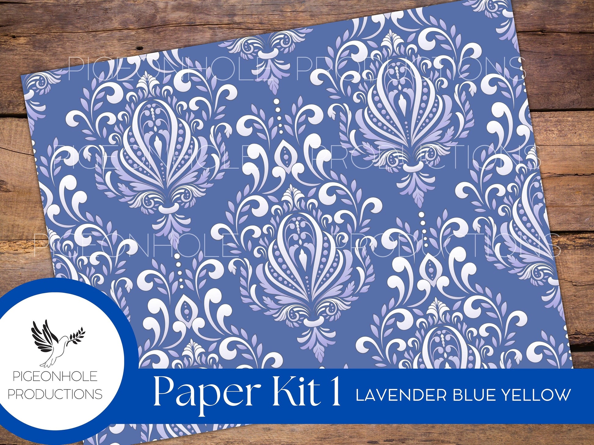 Lavender, Blue, Yellow Paper Kit 1—PRINTABLE, junk journals, scrapbooking, papercrafts, cardmaking, tags, ephemera, multi-media projects