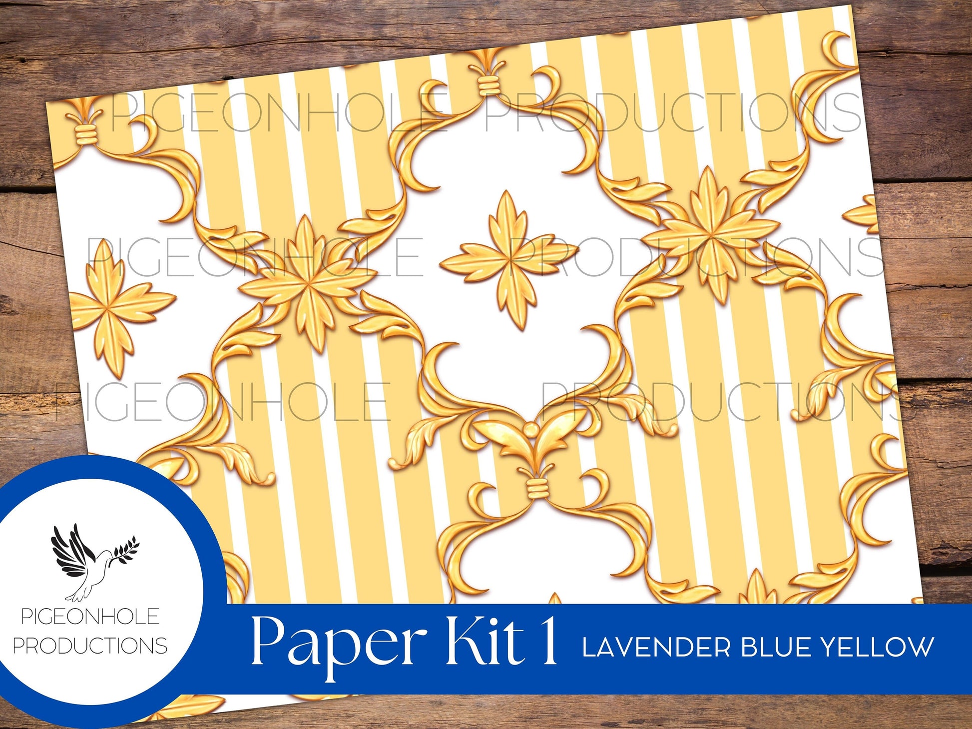 Lavender, Blue, Yellow Paper Kit 1—PRINTABLE, junk journals, scrapbooking, papercrafts, cardmaking, tags, ephemera, multi-media projects